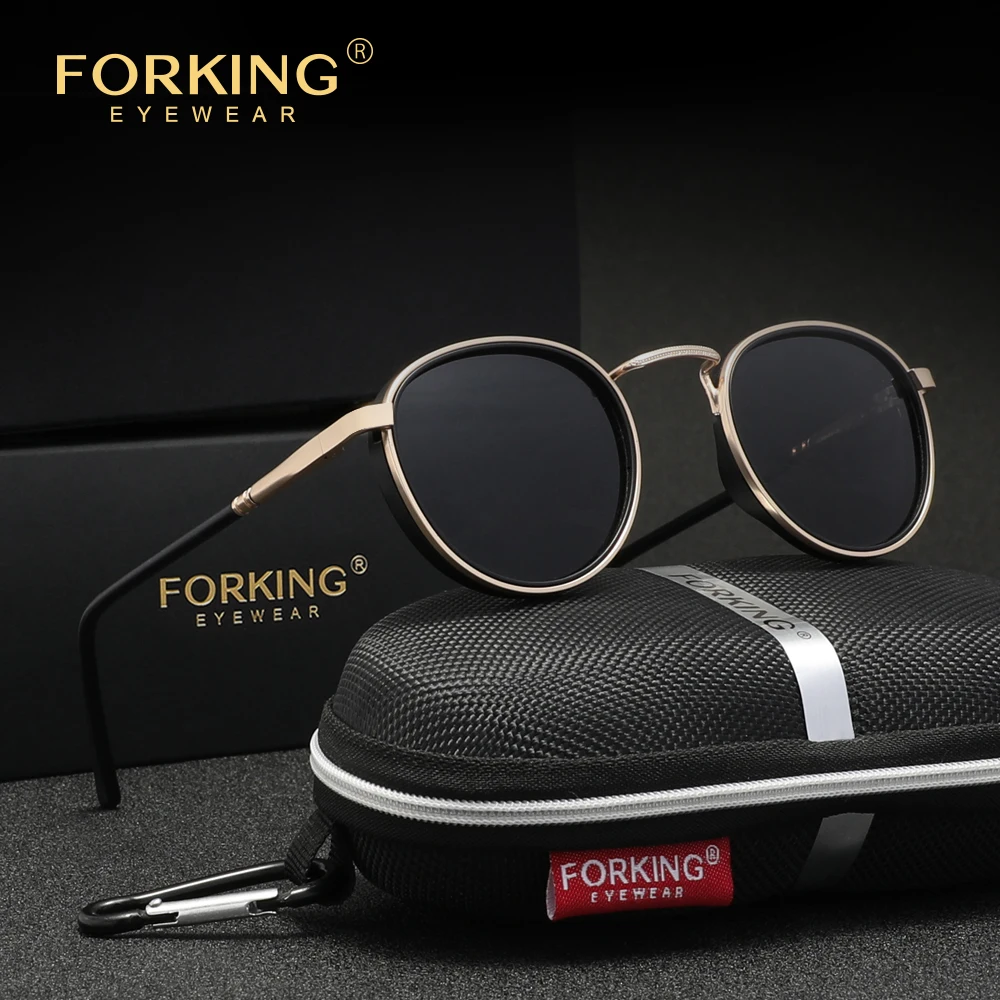 

Солнцезащитные очки FORKING Causal Round, поляризованные, унисекс, ретро, с защитой от УФ400, для вождения, защитные очки