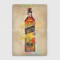 Johnny Walker Poster Metal Plaque Cinema Kitchen Cave Pub Create Wall Decor Tin Sign Posters