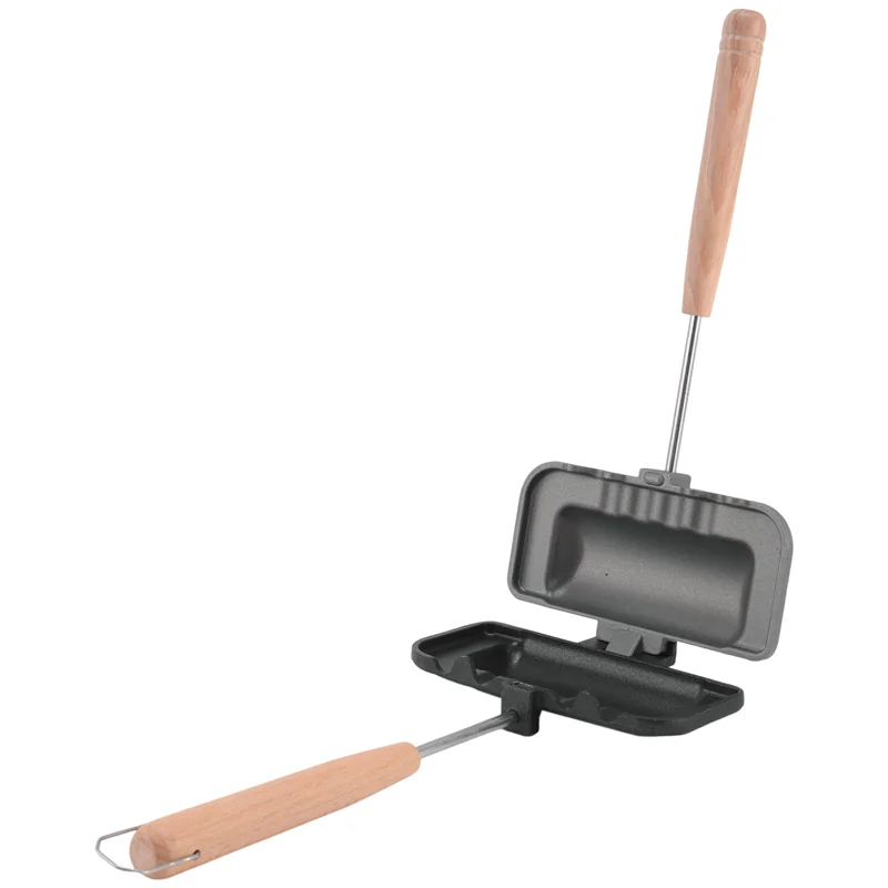 

Y42A-Nonstick Coated Fry Pan Pie Maker Detachable Kitchen Tools Portable Fast Heating Cast Iron Rectangle For Muffins Pancakes L