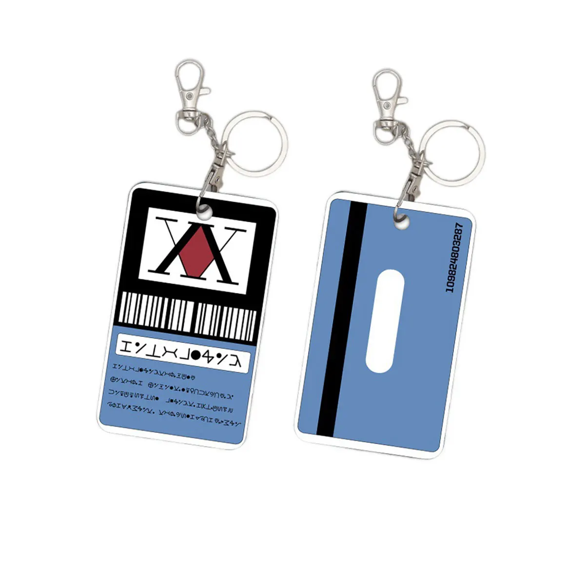 Anime Hisoka Kurapika Killua Zoldyck Cosplay License Card Holders PVC Card Set Cover Case Key Chain Pendant Keychains Prop