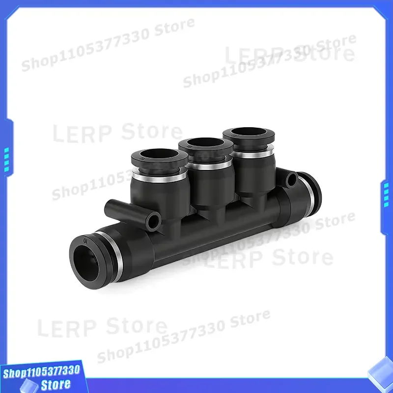 Pneumatic Quick Connector 5 Way Plastic PU Tube Fitting for Trachea Pipe PK4 6 8 10 12mm Air Hose Joint Adapter Industrial