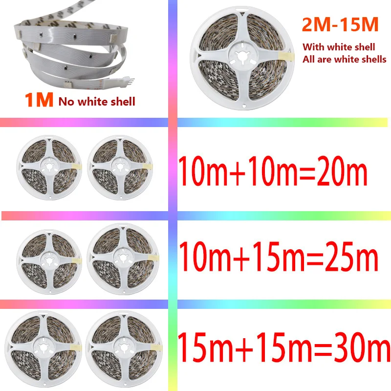 Led Strip Lights For Bedroom 5V 5050 Usb Rgb Tape 1-30M With 44key Remote Holiday Lighting Wall Led Room Decor Lamp Band Ribbon