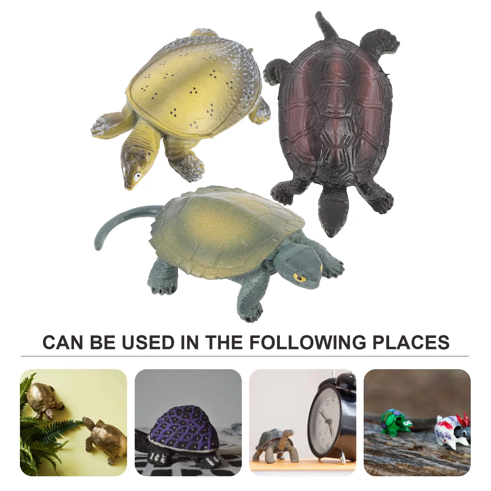 

3Pcs Lifelike Mini Turtle Decorations Premium Realistic Tortoise Ornaments for Bonsai Flowerpot Micro Landscape Desktop Car