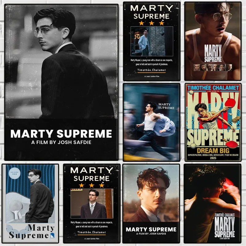 Marty Supreme Table Tennis Sports Movie Poster Prints Modern Canvas Painting Film Wall Art Picture for Living Room Home Decor