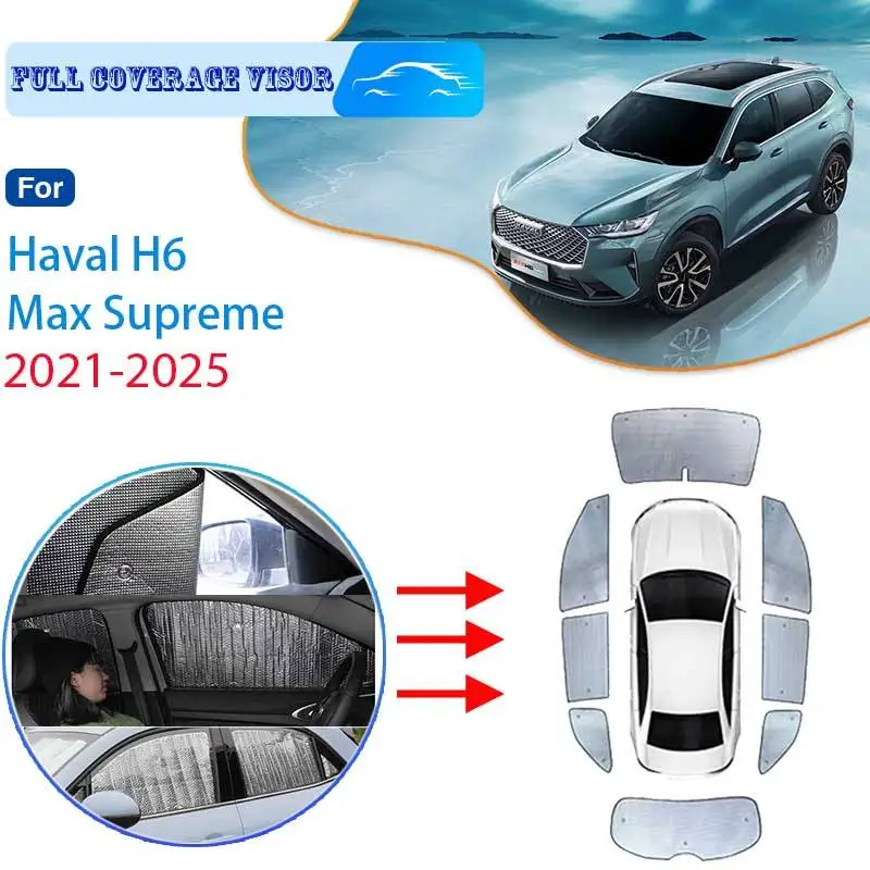 For Great Wall Haval H6 Max Supreme 2021 2022 2023 2024 MK3 Car Full Coverage Sun Visor Sun Protection Windshiel Car Side Window