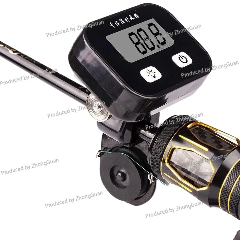 Fishing Line Meter Tool Fishing Tackle Fishing Wheel Luminous Threading Line Meter Digital Display Raft  Micro Lead