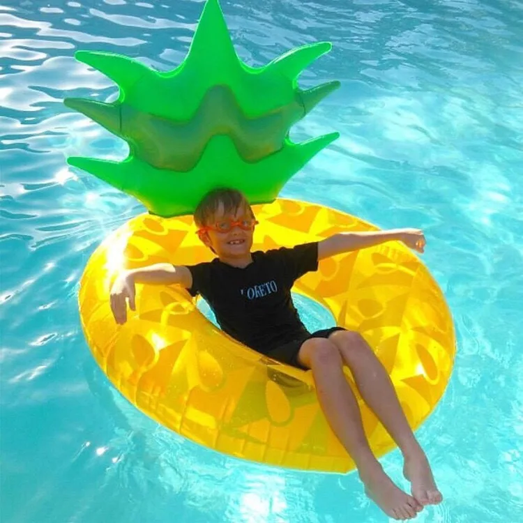 120cm Giant Pineapple Inflatable Swimming Ring For Adult Kids Summer Party Pool Float Water Tube Toys Lounger Boia Piscina