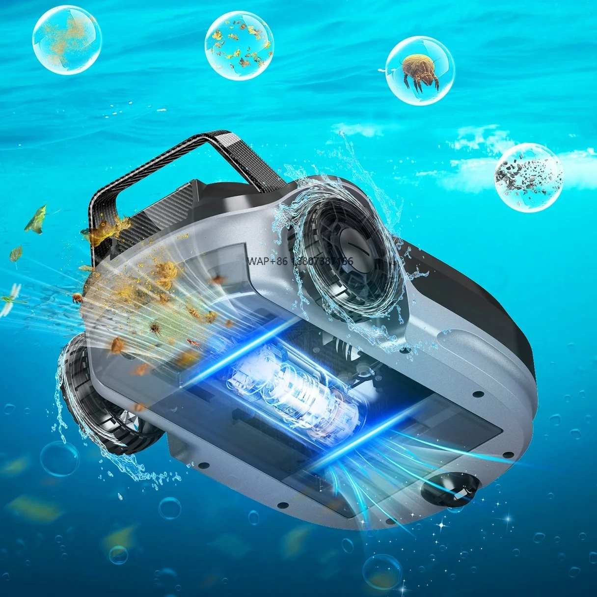Efficient Outdoor Automatic Pool Robot Cleaner Swimming Pool Cleaning Robot