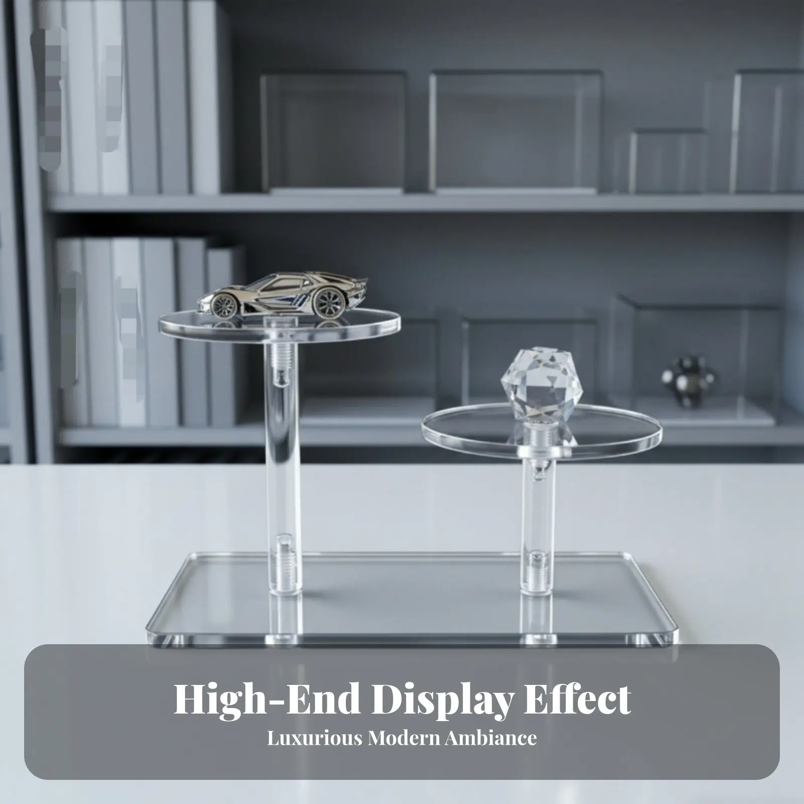 

Acrylic Display Stand Transparent Figurine Display Stand Acrylic Perfume Organizer Easy to Assemble Versatile for Collectors