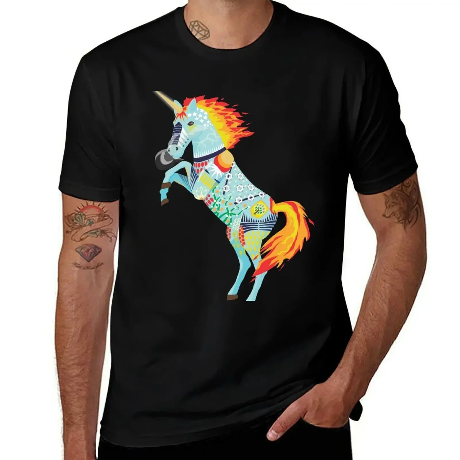 Unicorn Alebrije T-Shirt basketball graphic tees sports fans blacks mens designer clothes