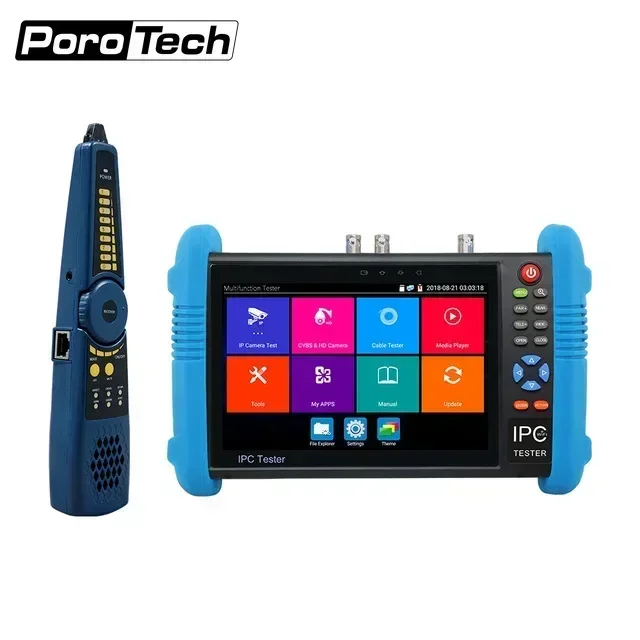 IPC9800MOVTADHS IP camera tester 7 inch IPS Touch Screen AHD CVI TVI in cctv tester with conventional 8K H.254 Analog IP