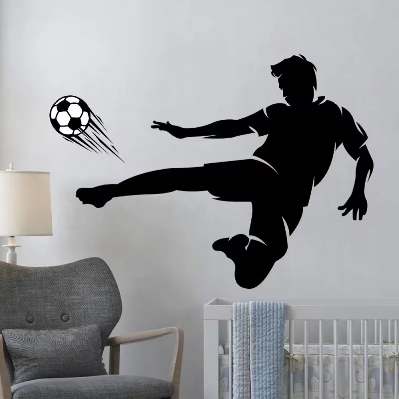 Wall Decal of a Shadow Soccer Player