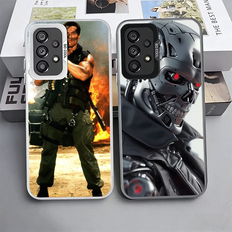 Funda de teléfono a prueba de golpes Terminator Arnold Schwarzenegger para Samsung A17 A16 A15 A14 A37 A57 A36 A56 A26 A35 A55 A25 A34 A54 A24 A