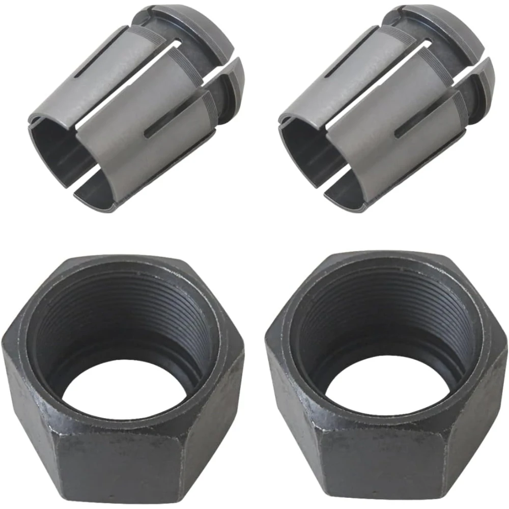 2 Sets 1/2 Inch Router Collet and Nut for DeWalt DW616 DW618 DW621, Black Replacement Part 326286-04