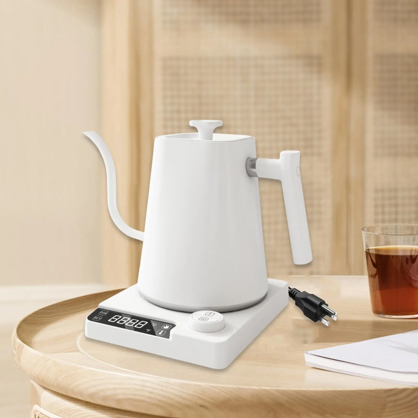 

Electric Gooseneck Kettle Electric Tea Pot Fast Boiling Multifunction Pour over Coffee Kettle Hot Water Boiler for Cafe Bar