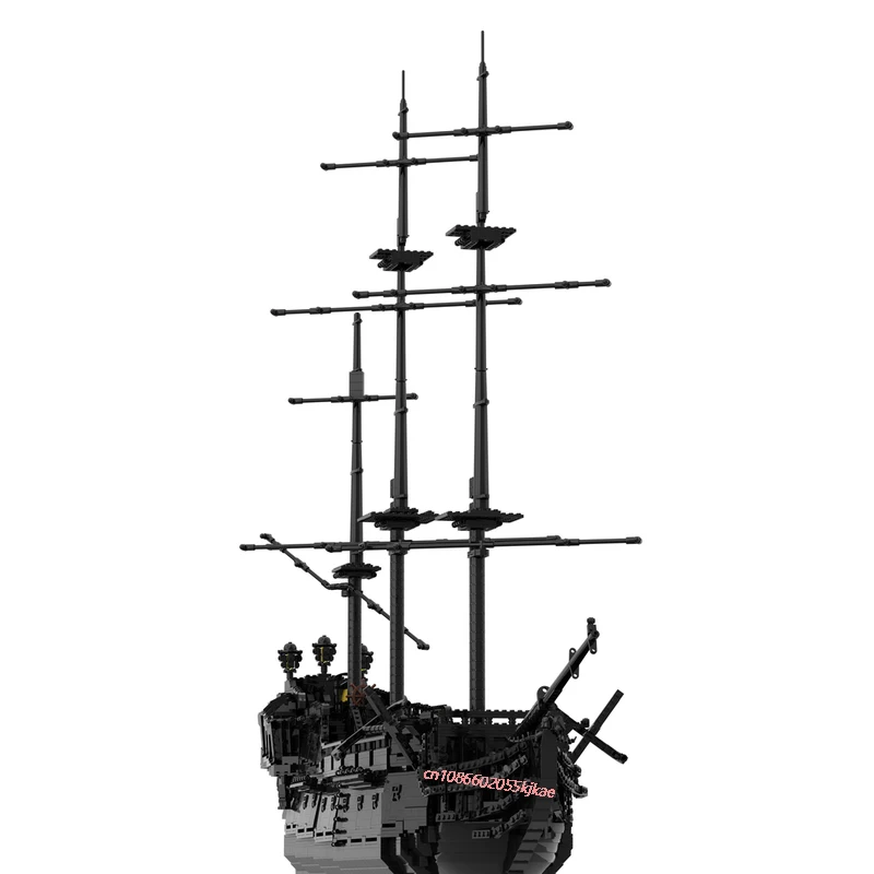 MOC-décennie s de construction de voilier Black Pearl, modèle médiéval, idées créatives de bricolage, jouet pour enfants, cadeau d'anniversaire, série 7.5 ate, 3456 pièces