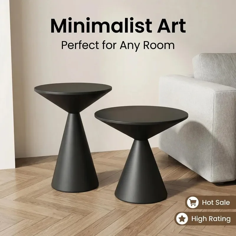 for Cream Wind Carbon Steel Coffee Table Household Minimalist Living Room Small Apartment Modern Simplicity High Sense Round