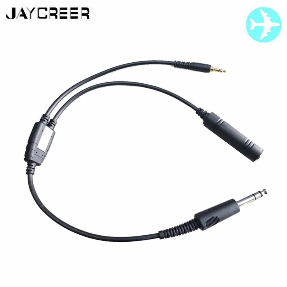 JayCreer Digital Aircraft Audio Recording Cable For Sony / Action Cameras
