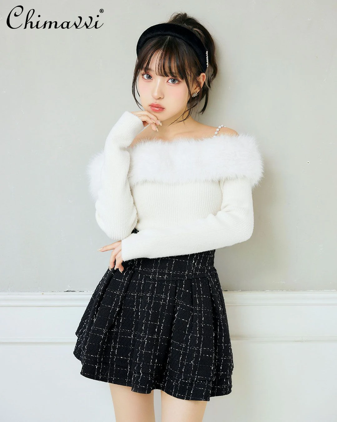 Autumn and Winter New Sweet Girls High-waisted Lolita Black Short Skirt Japanese Mine Series Mass-produced Y2k Skirts Culottes