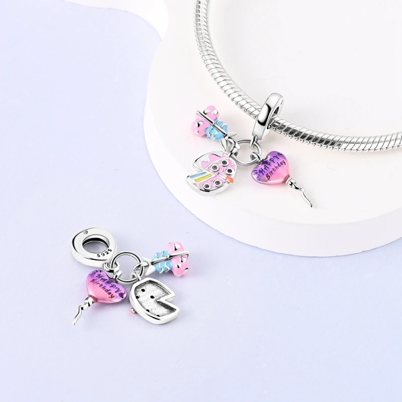 Plated 925 Silver delicious food Charms Fit Original 925 Charms Bracelet Beads Jewelry Gifts for Women
