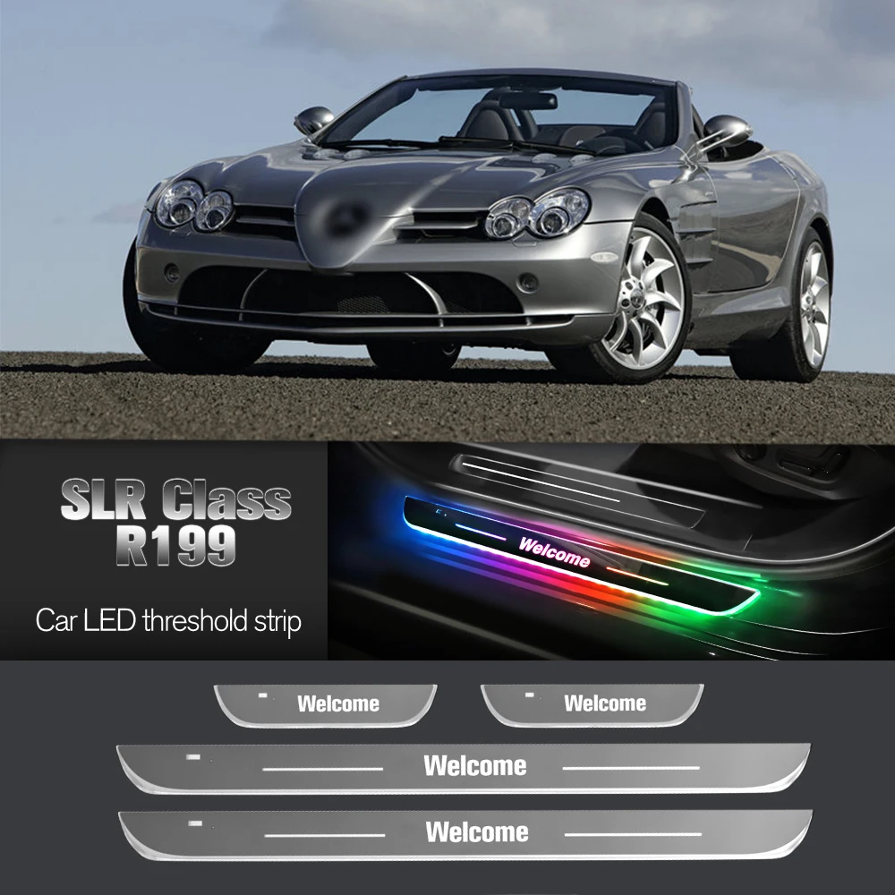 

Car Door Sill Light For Mercedes Benz SLR Class R199 2004-2010 Customized Logo LED Welcome Threshold Pedal Lamp Accessories