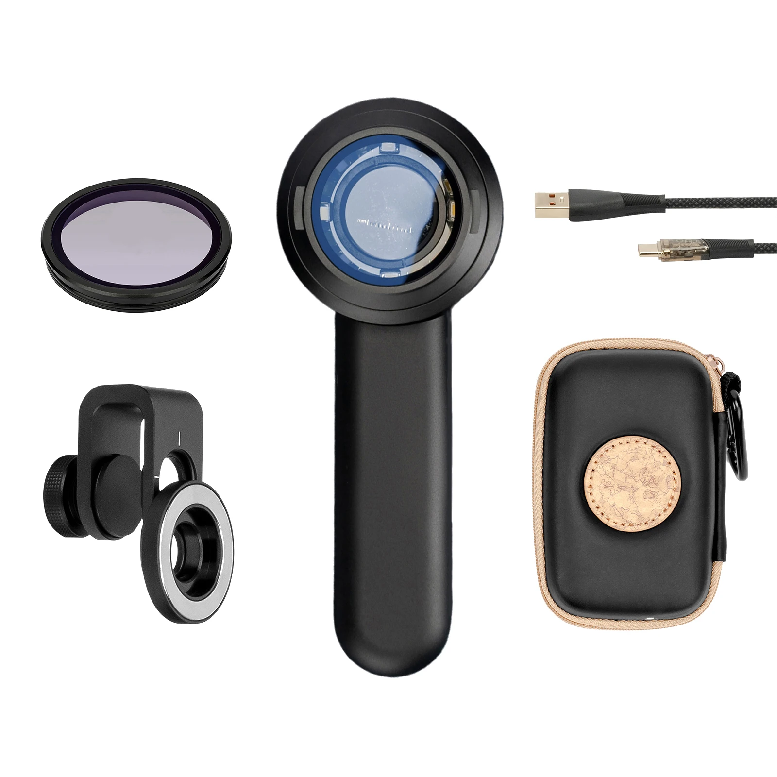 IBOOLO Electronic Dermatoscope DE-3100 PRO เลนส์ทางการแพทย์แสง UV LED 365nm แบบโพลาไรซ์