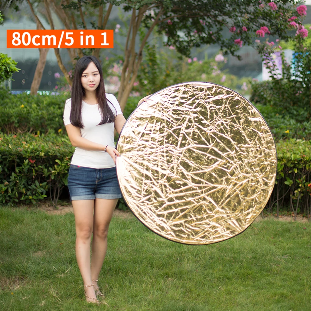 Soonpho Reflektor Fotografie 80CM 5 In 1 Für Flash Licht Diffusor Bildschirm Für Foto Studio Fotografie Hintergrund Zubehör