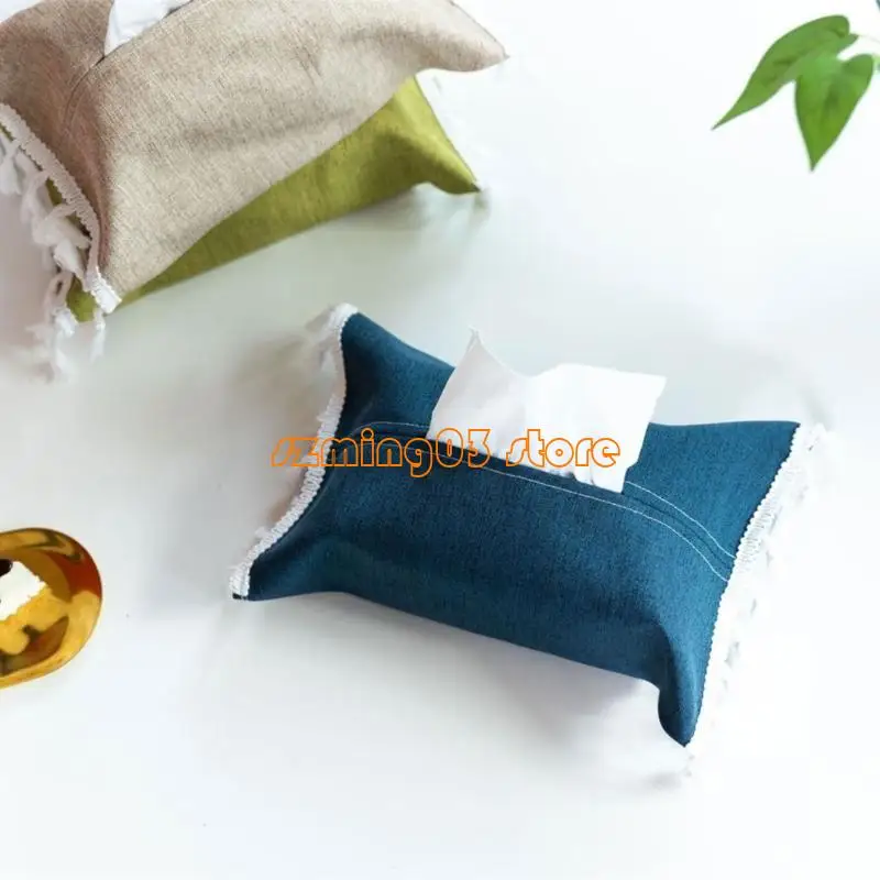 

H9EC Multipurpose Sturdy Fabric Tissue Box Cover for Home and Office Offering Touches of Color to Any Space Saving Designs
