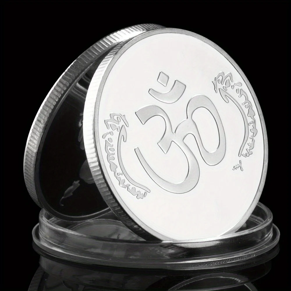 The Legend of Ganesha Collectible Souvenir Coin Basso-Relievo Silvery Plated Coin Hinduism Commemorative Coin