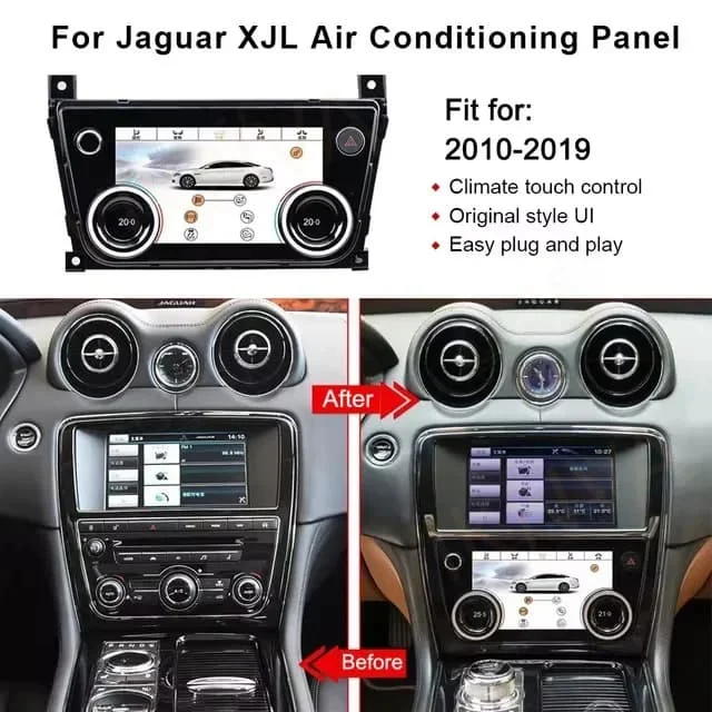 AC Panel Air Conditioning Climate Control For Jaguar XJL 2010 - 2019 LCD Temperature Control Touch Screen DSP Multimedia Player view 2