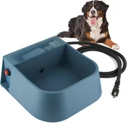 Heated Automatic Water Bowl for Dogs,Heated Dog Automatic Filling Outdoor Bowl,Heated Auto Waterer for Dog,Cats,Chickens,Animals