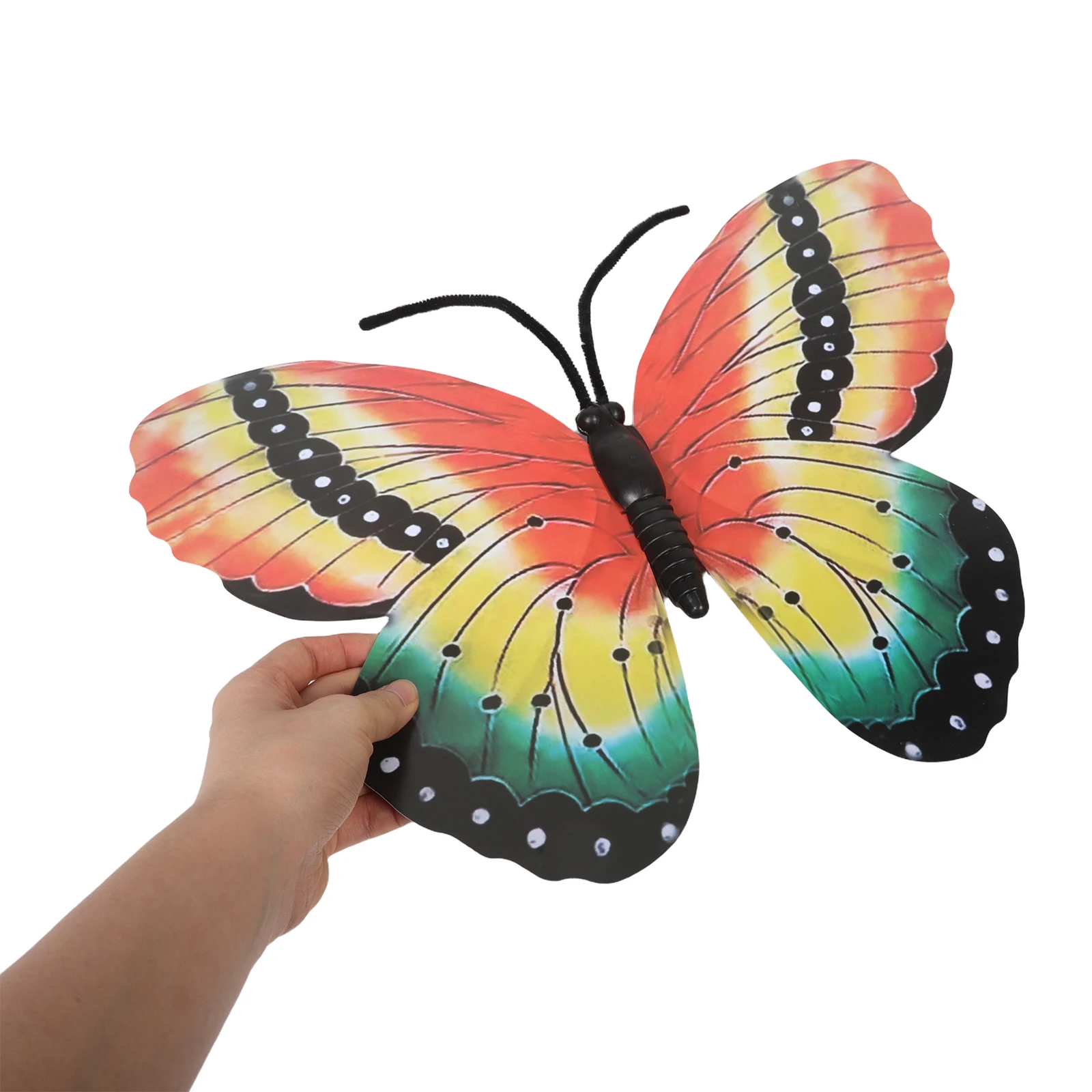 

5pcs Butterfly Dance Props Kids Handheld Decorations 40Cm Lightweight Vibrant Colors Elegant Design Stage Performance Wedding