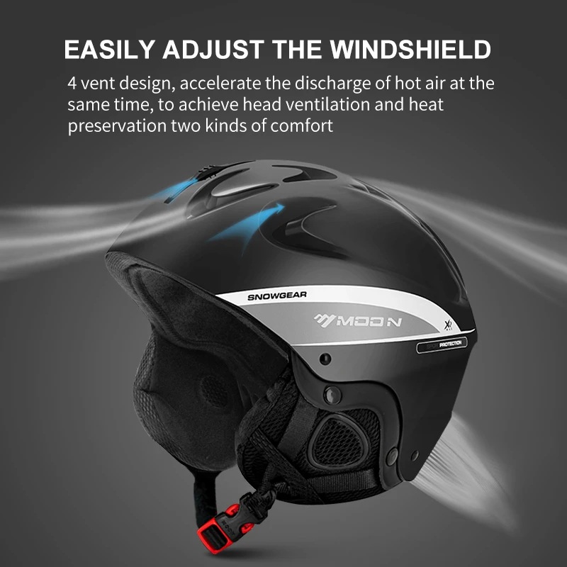 MOON PC+EPS Adult Ski Helmet for Adult and Youth Skating Skateboard Helmet Snow Sports Snowboard Helmets With 2 Gifts