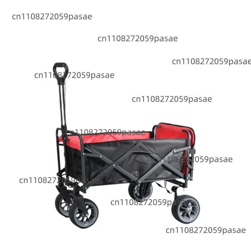 

Four-wheel Camping Cart Remote Controls Electric Utility Wagon 7" All-Terrain Wheel,Foldable Beach Cart For Camping Garden