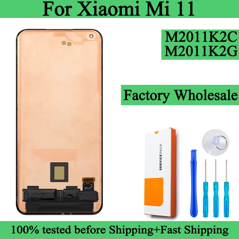 M2011K2C M2011K2G 100% Tested Premium Lcd For Xiaomi Mi 11 Display Touch Screen Digitizer Assembly Lcd Screen With Frame