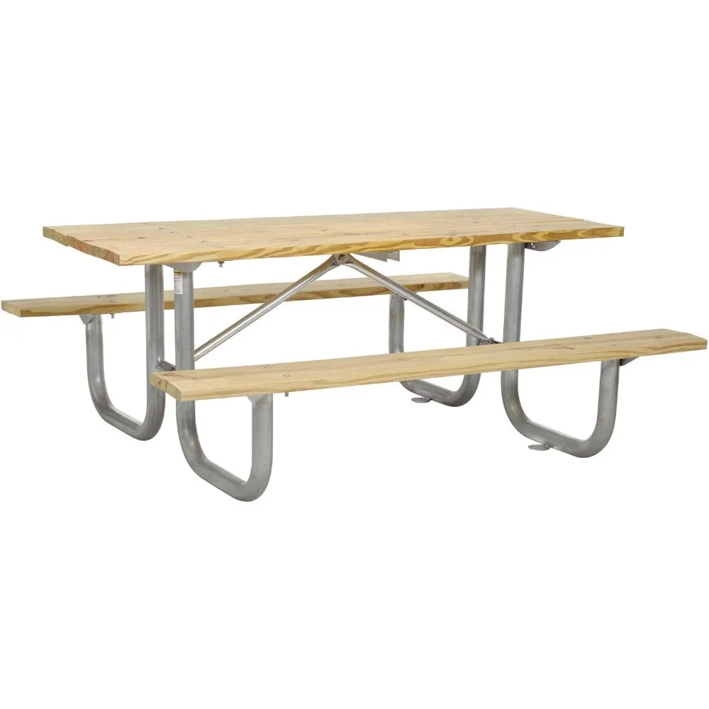 

Picnic Table.72" L 56-1/2"W 30" H, 28" W Table Top Overall dimensions: 96"L 56.5"W 30"H Tabletop dimensions: 96"L x 28"W