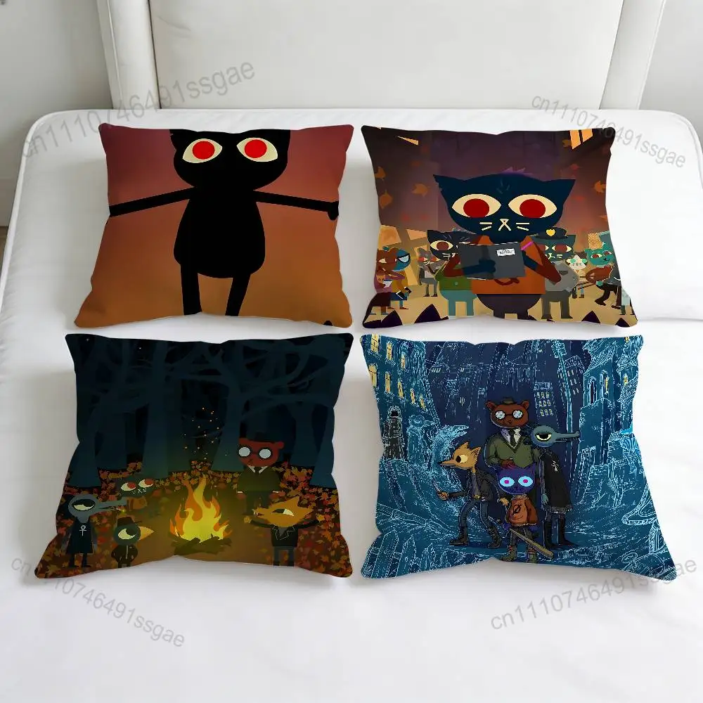

N-Night In The W-Woods Cool Fashion Square Pillow Case Durable Throw Pillow Cover for Sofa Couch Chair