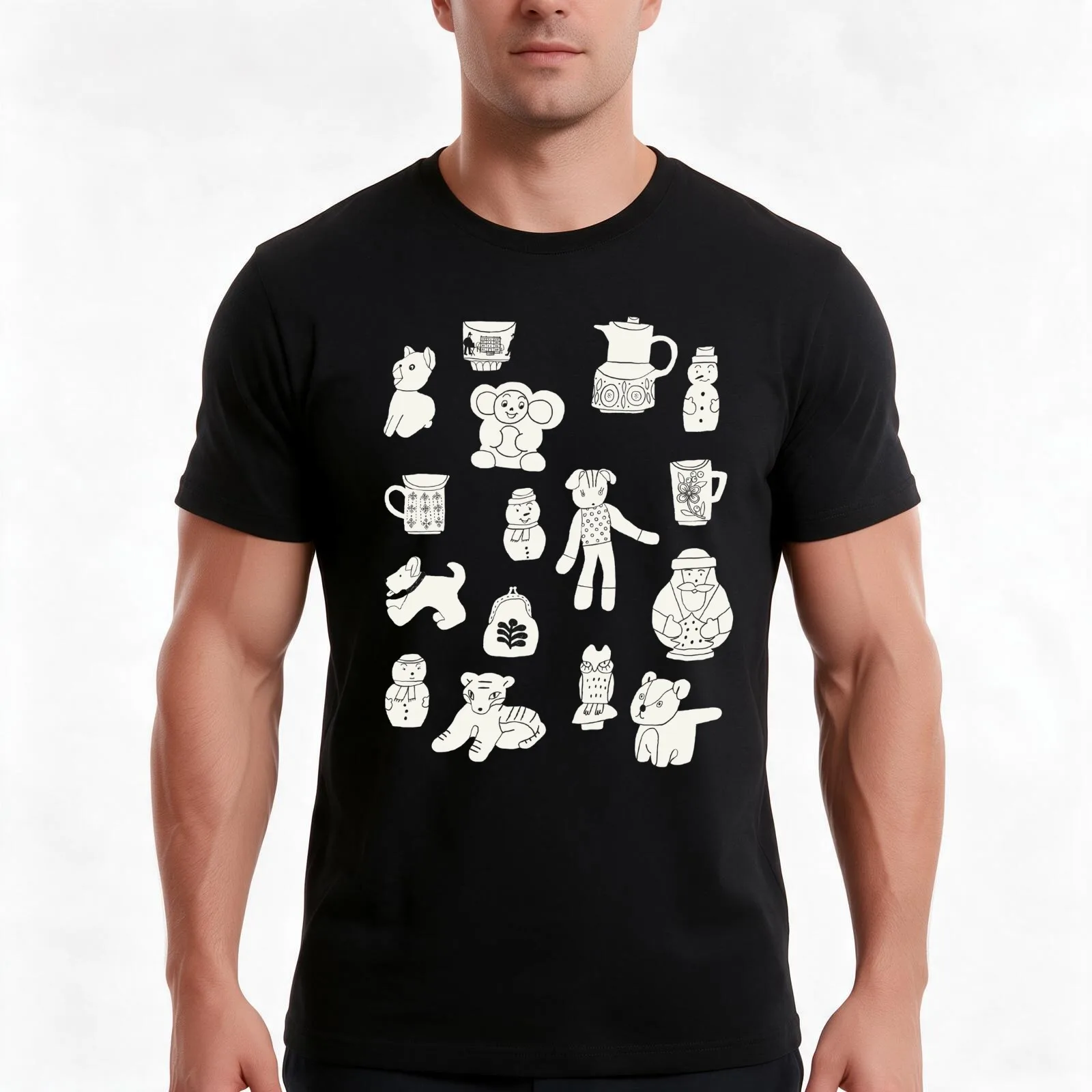 Czech Pals T-Shirt, Summer Casual Cotton Tee, Oversized Streetwear Tops, Vintage Graphic Print, Loose Fit Short Sleeve