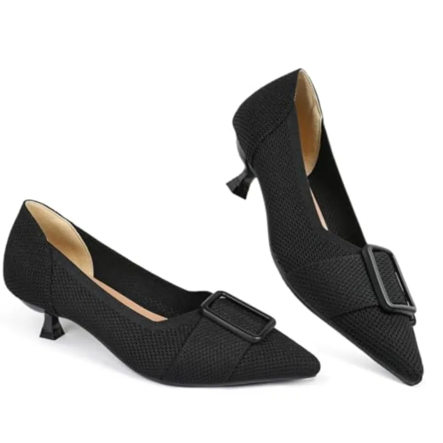 

Женские туфли-лодочки на каблуке-рюмочке, удобные, вязаные, с закрытым носком, для работы, офиса, повседневной носки, свадьбы, торжественных мероприятий