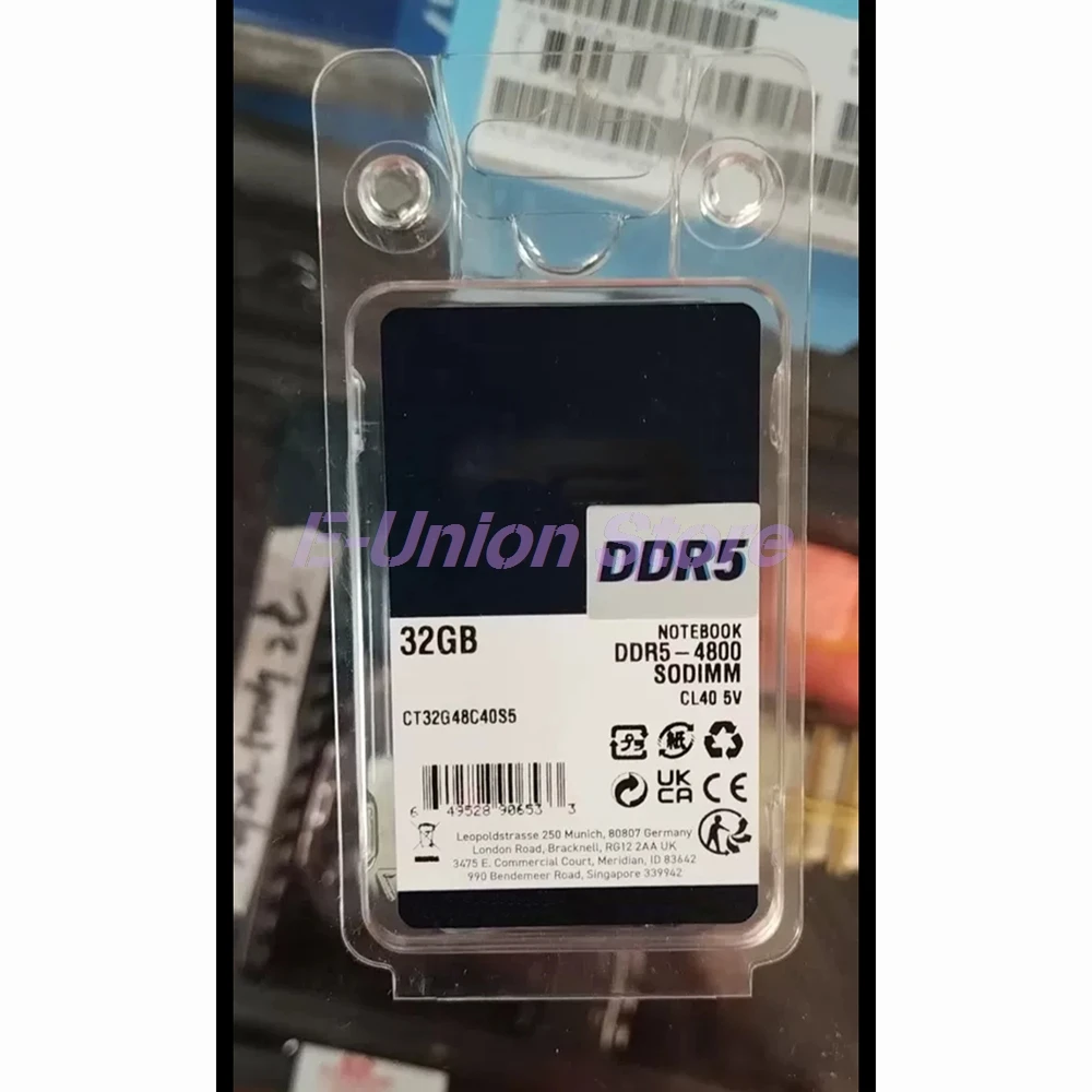 

1 шт. 32 ГБ DDR5 4800 МГц SODIMM 1,1 В Оперативная память для ноутбука Память для ноутбука