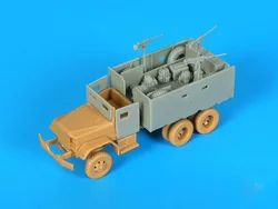 Kit de modificación de coche de pistola M 35 de resina fundida a presión a escala 1:72, piezas de coche blindadas sin pintar