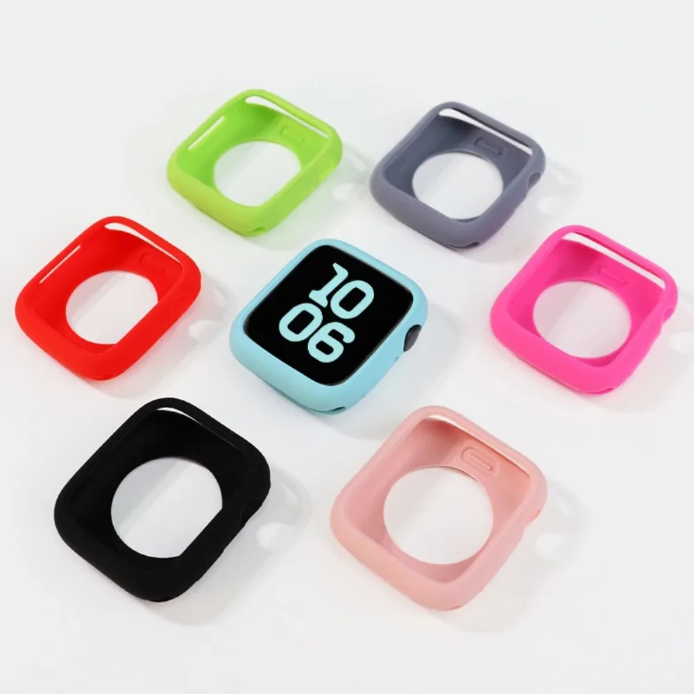 Lightweight Shockproof Candy Silicone Cover For Apple Watch Series 11 10 9 8 7 6 5 4 3 2 1 SE Fits 38-46mm Soft Durable Unisex
