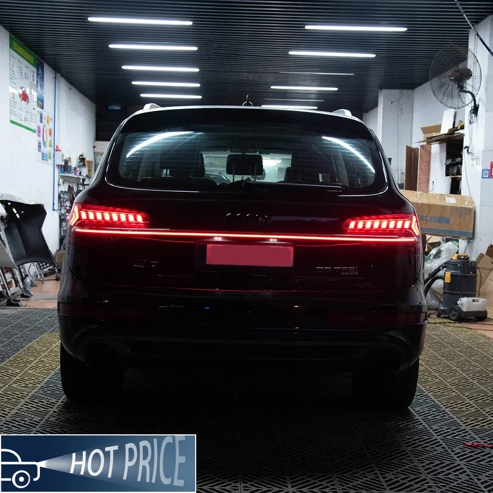 Car Taillights For Q7 2006-2015 Upgrade 2023 Newest Styling LED Auto Assembly Through Dynamic Flowing Light Rear Tail Lamp