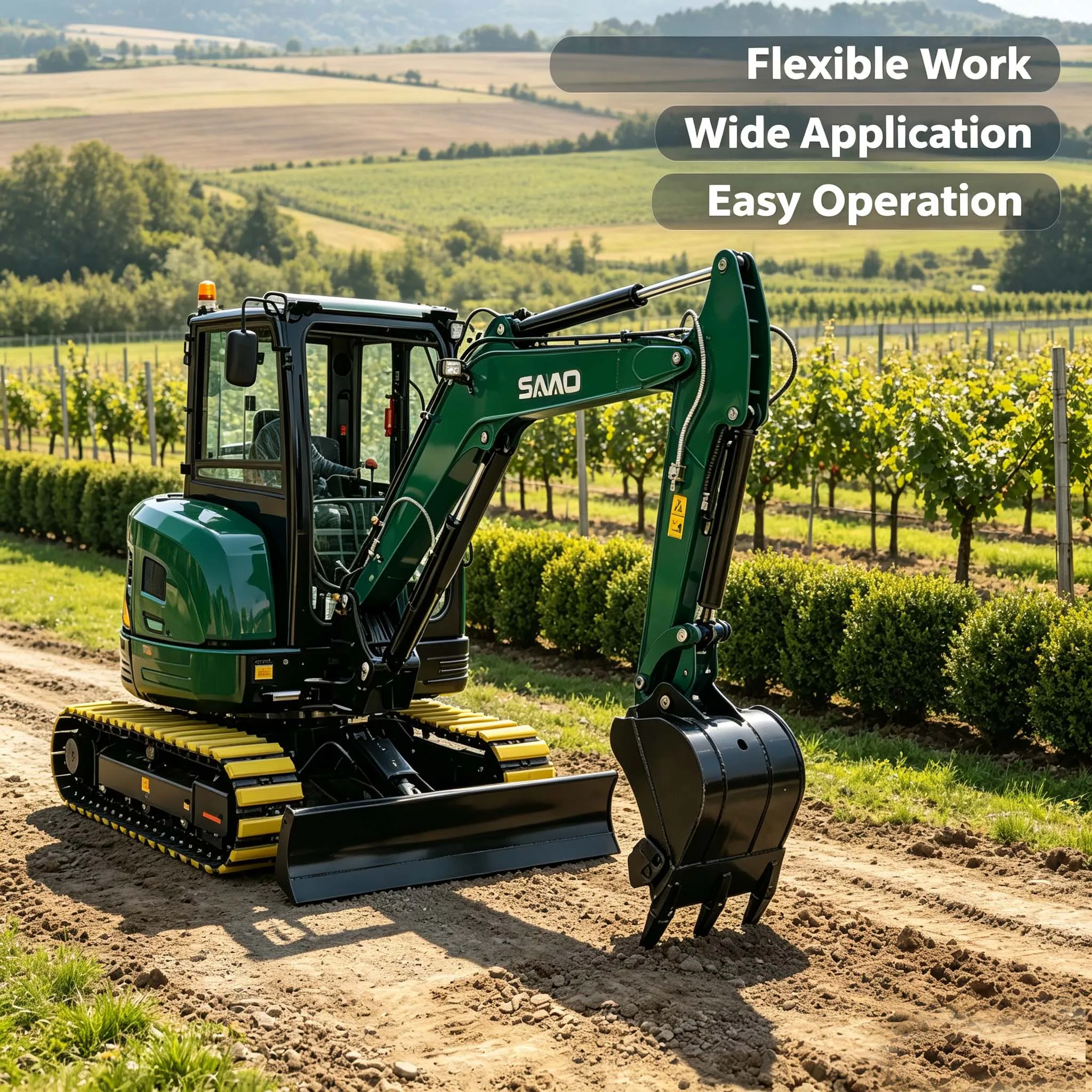 Waterproof Controller Complete Auxiliary Pipeline Mini Crawler Excavator Match Various Working Tools
