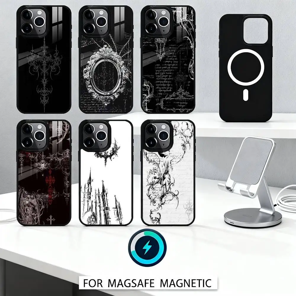

G-Gothic C-Coquette C-Cybersigilism Phone Case For iPhone 17,16,15,14,13,12,Pro,Max For Magsafe Magnetic Wireless Charging