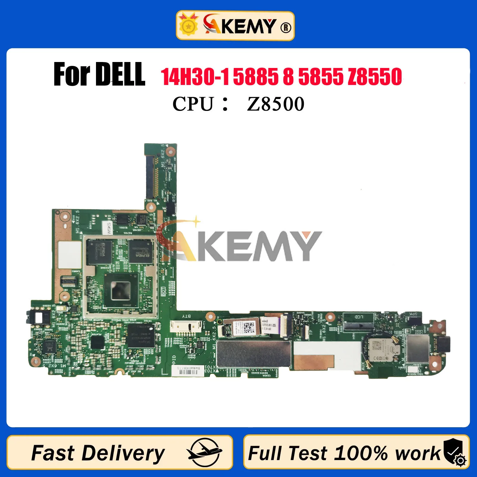 

14H30-1 For Dell 5855 x5 Venue8 Laptop Mainboard CN-0MHH51 0MHH51 Z8550 With RAM SSD Notebook Motherboard 100% Test OK quality