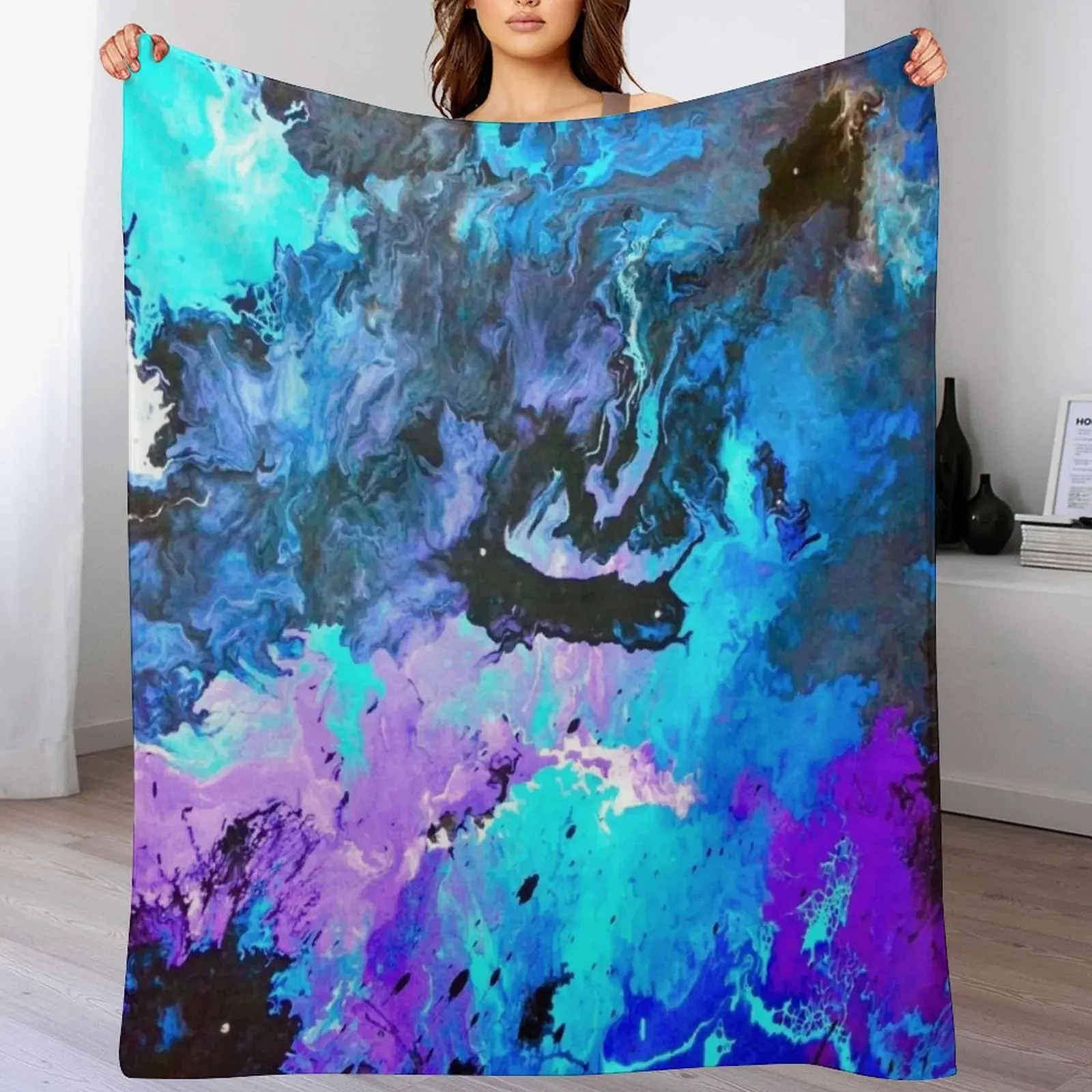 

Cosmos Abstract Art Throw Blanket Sofa Throw Luxury Brand Cute Plaid Large Blankets