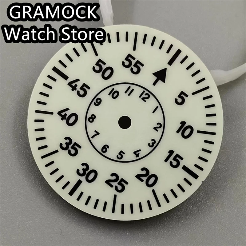 GRAMOCK 29mm Full Green Luminous Pilot dial Creamy Blue Black NH35 NH36NH38NH34 ETA2824 2836 PT5000 Miyota DG Series Movement