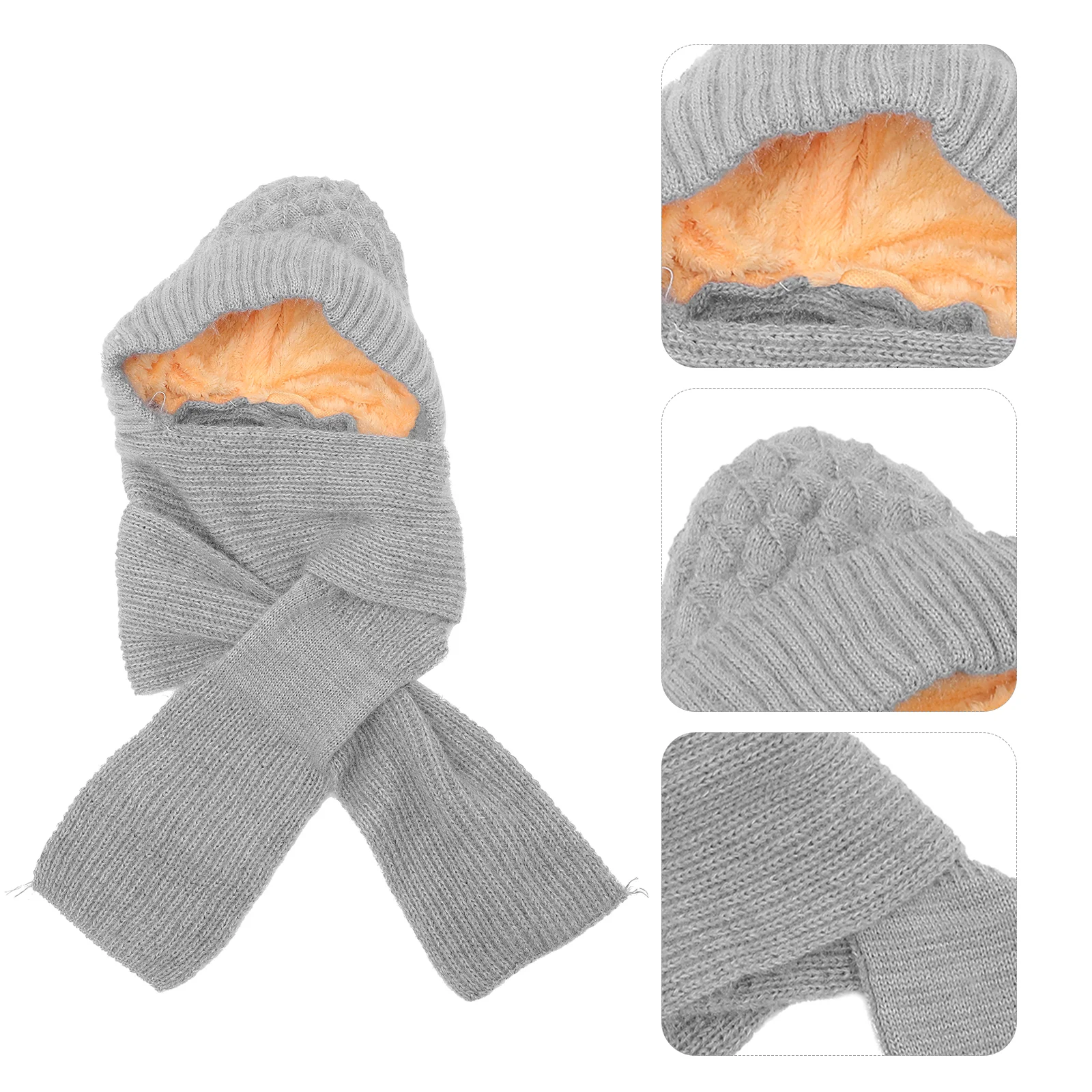 Beanie Scarf Hoodie Scarves Ear Protection Neck Warmers Hooded Hoodies for Women Thicken