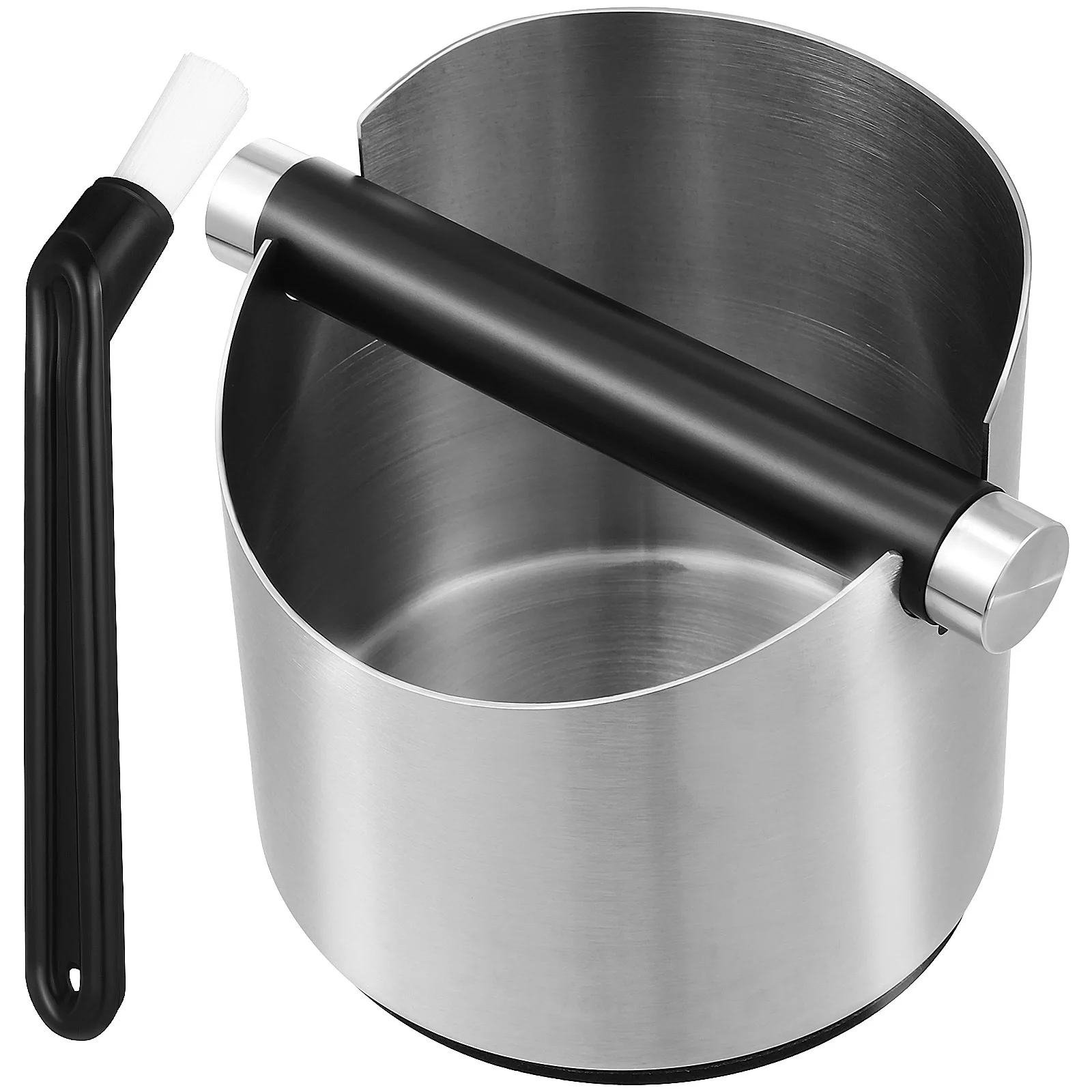 

1Set Coffee Grounds Box Stainless Steel Nonslip Base Smooth Interior Removable Bar Coffee Accessories